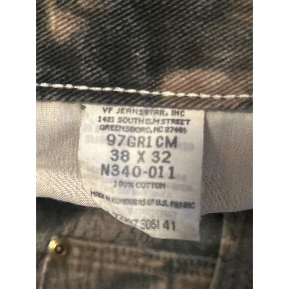 GUC Wrangler Men's Camo Jeans Boot Cut Pockets Size 38 x 32 - Picture 4 of 6